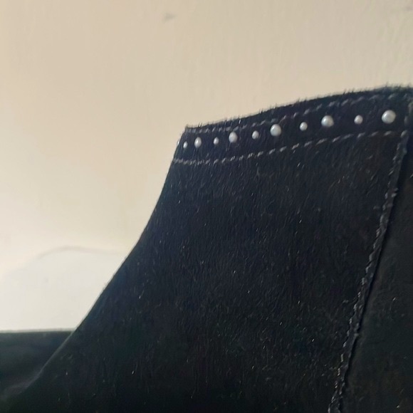Lucky brand black suede silver studded ankle booties - Picture 3 of 7